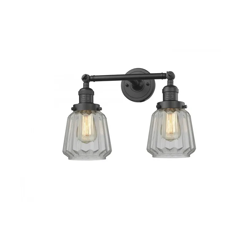 Franklin Restoration Chatham LED 16 inch Oil Rubbed Bronze Bath Vanity Light Wall Light in Clear Glass, Franklin Restoration