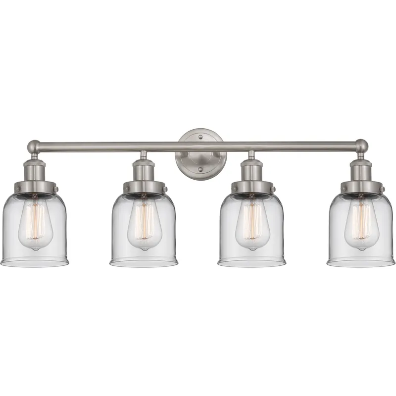 Bell 4 Light 33.5 inch Brushed Satin Nickel Bath Vanity Light Wall Light