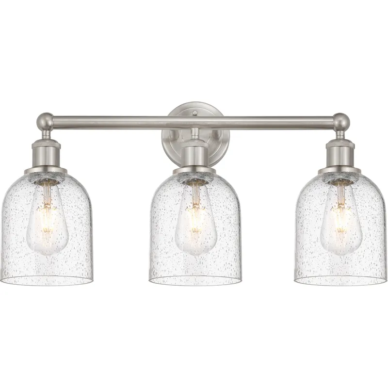 Edison Bella 3 Light 23.5 inch Brushed Satin Nickel Bath Vanity Light Wall Light