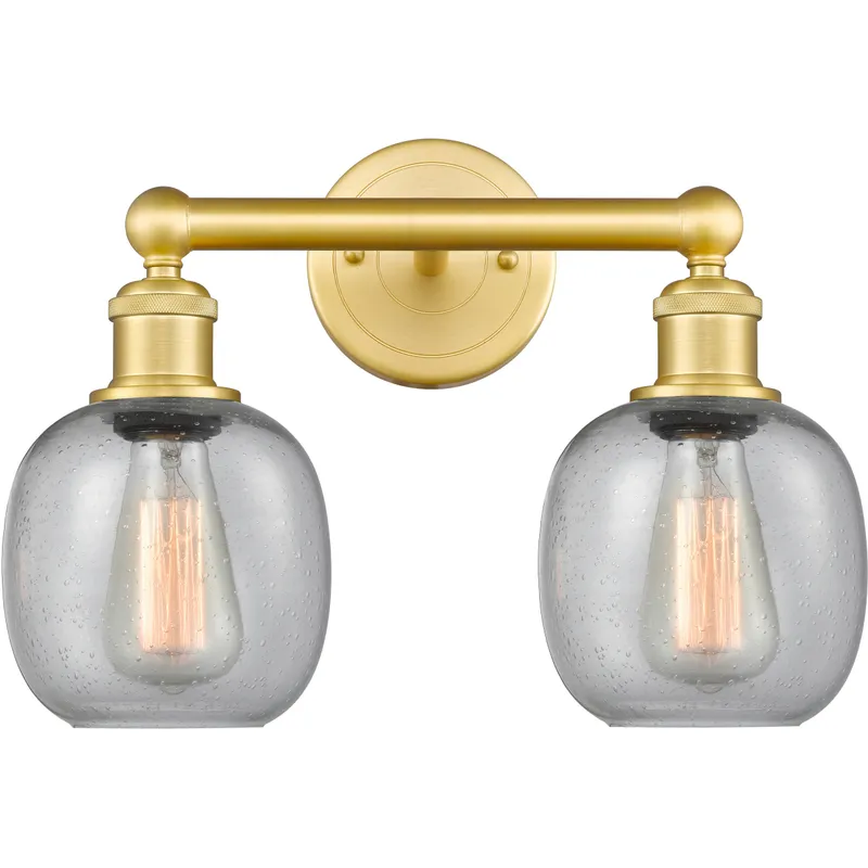 Belfast 2 Light 15 inch Satin Gold Bath Vanity Light Wall Light in Seedy