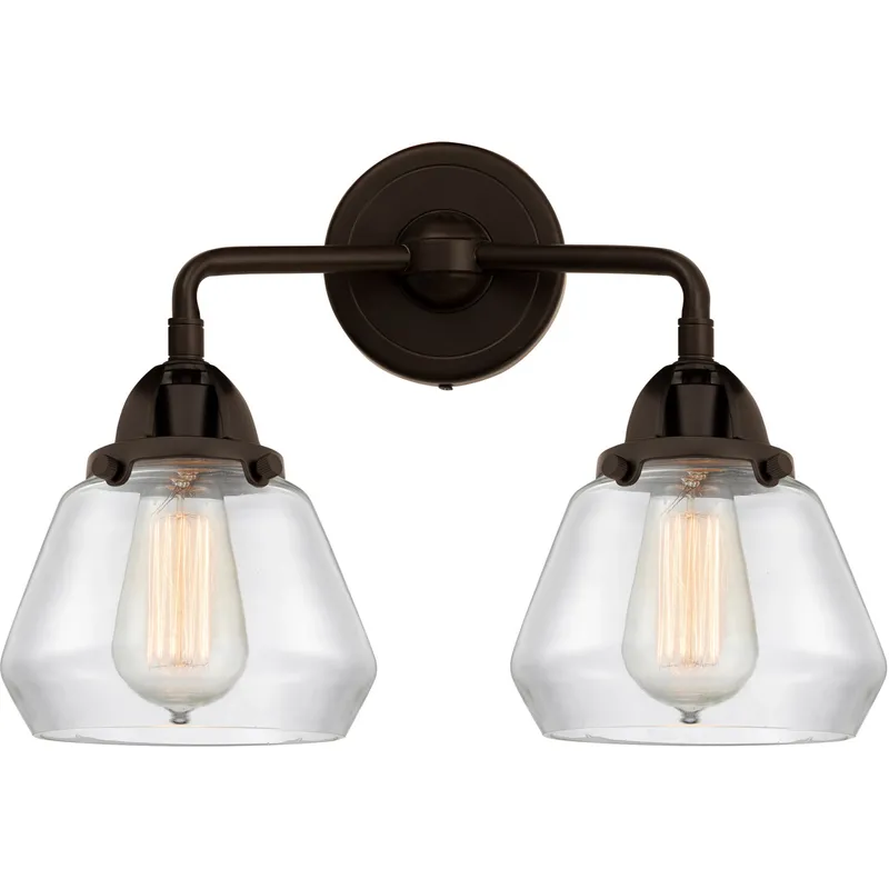Nouveau 2 Fulton LED 14.75 inch Oil Rubbed Bronze Bath Vanity Light Wall Light in Clear Glass