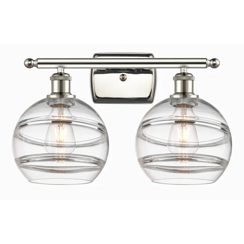 Ballston Rochester 2 Light 18 inch Polished Nickel Bath Vanity Light Wall Light