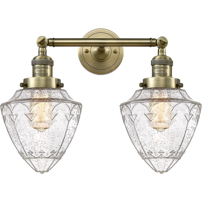 Franklin Restoration Bullet LED 18 inch Antique Brass Bath Vanity Light Wall Light
