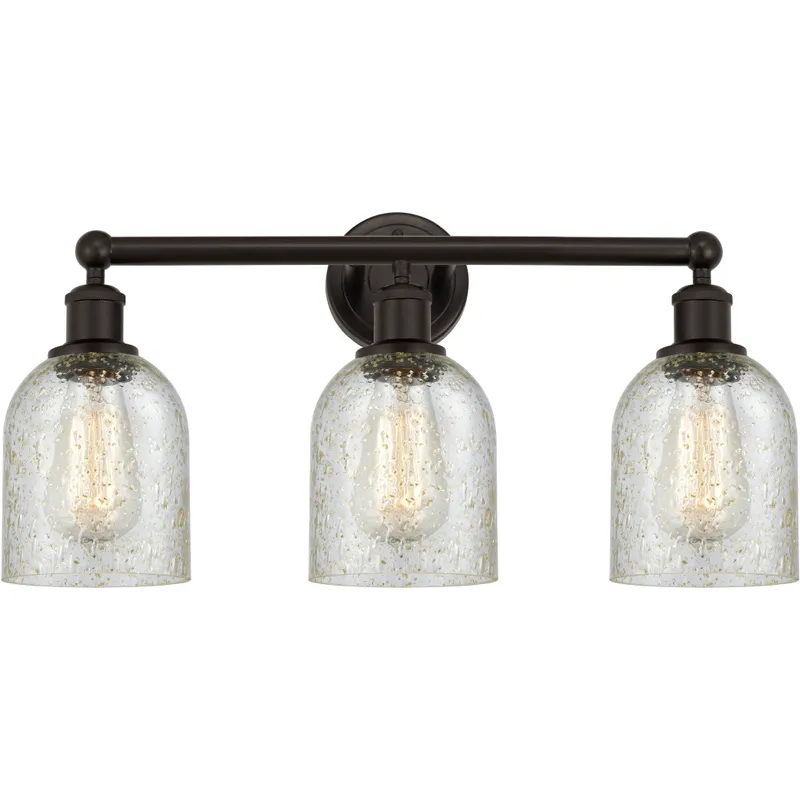 Edison Caledonia 3 Light 23 inch Oil Rubbed Bronze Bath Vanity Light Wall Light in Mica Glass