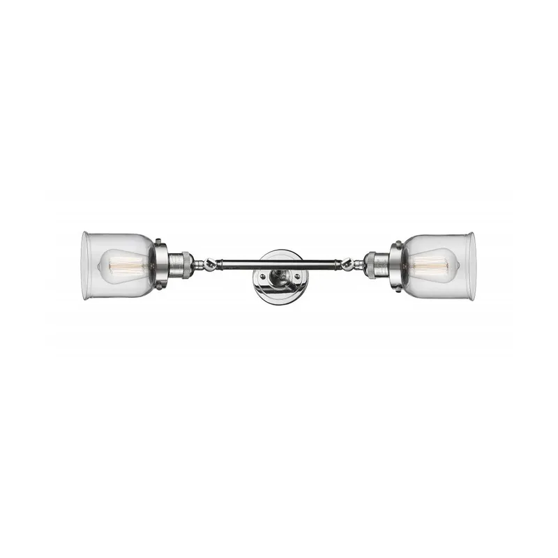 Franklin Restoration Small Bell LED 5 inch Polished Chrome Bath Vanity Light Wall Light in Clear Glass, Franklin Restoration