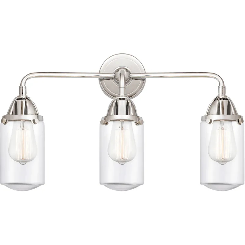 Nouveau 2 Dover LED 23 inch Polished Chrome Bath Vanity Light Wall Light in Clear Glass