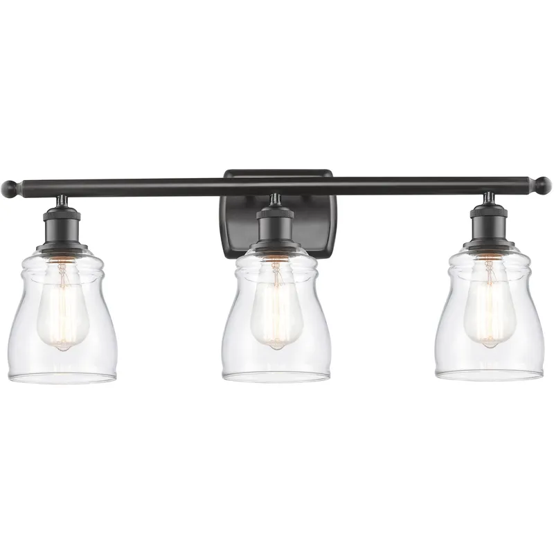 Ballston Ellery LED 26 inch Oil Rubbed Bronze Bath Vanity Light Wall Light in Clear Glass, Ballston