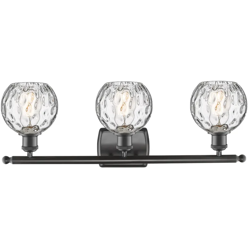 Ballston Athens Water Glass 3 Light 26 inch Oil Rubbed Bronze Bath Vanity Light Wall Light