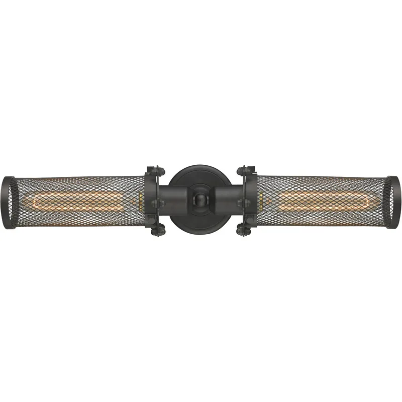 Austere Quincy Hall 2 Light 21 inch Matte Black Bath Vanity Light Wall Light in Incandescent, Austere