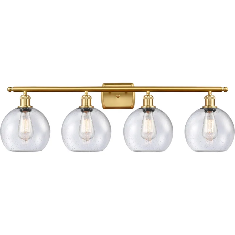 Ballston Athens 4 Light 36 inch Satin Gold Bath Vanity Light Wall Light