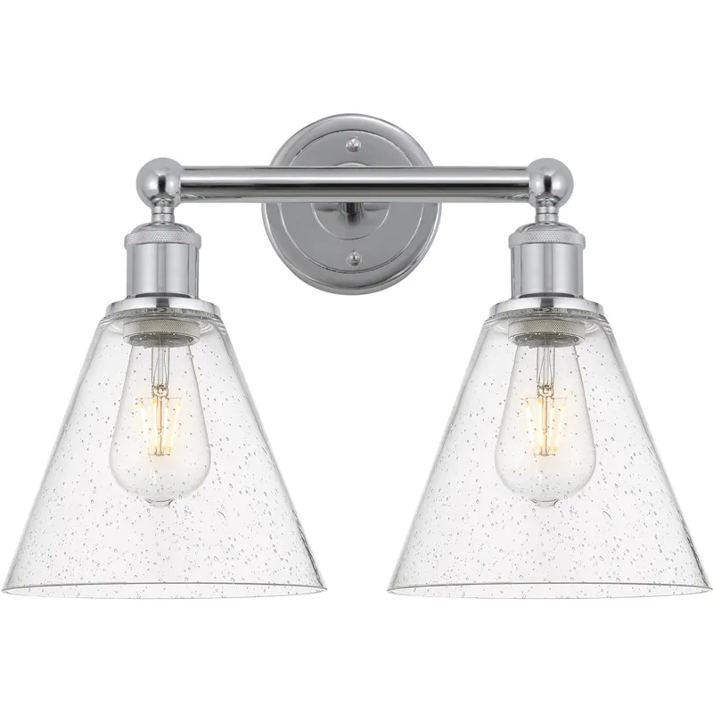 Berkshire 2 Light 17 inch Polished Chrome Bath Vanity Light Wall Light in Seedy