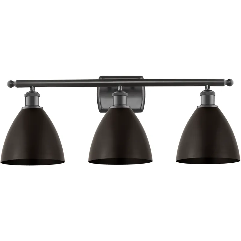 Ballston Dome 3 Light 28 inch Oil Rubbed Bronze Bath Vanity Light Wall Light