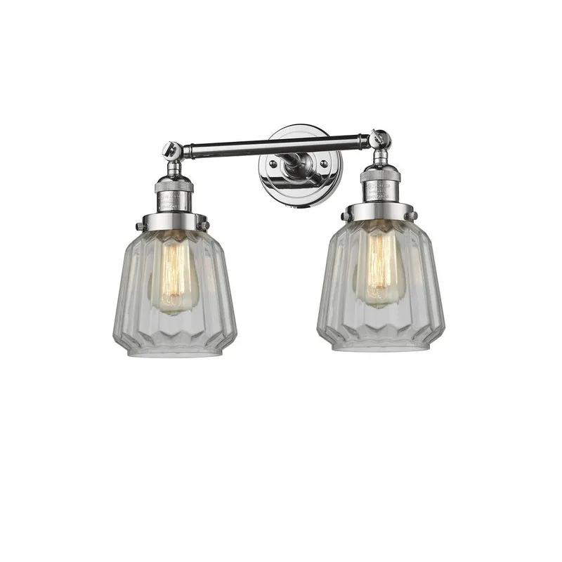 Franklin Restoration Chatham LED 16 inch Polished Chrome Bath Vanity Light Wall Light in Clear Glass, Franklin Restoration