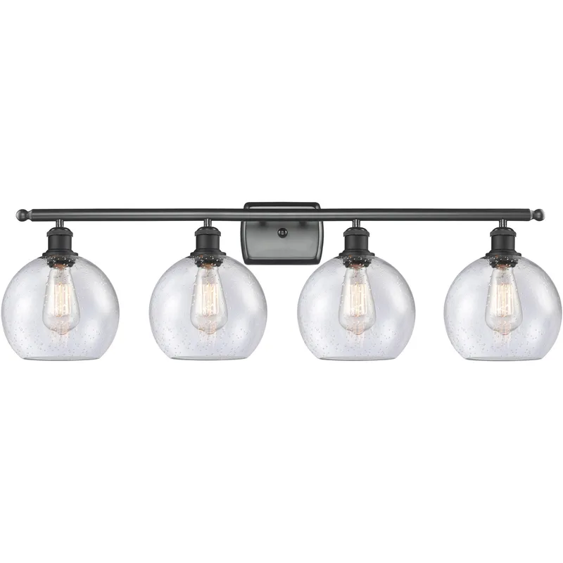 Ballston Athens 4 Light 36 inch Matte Black Bath Vanity Light Wall Light