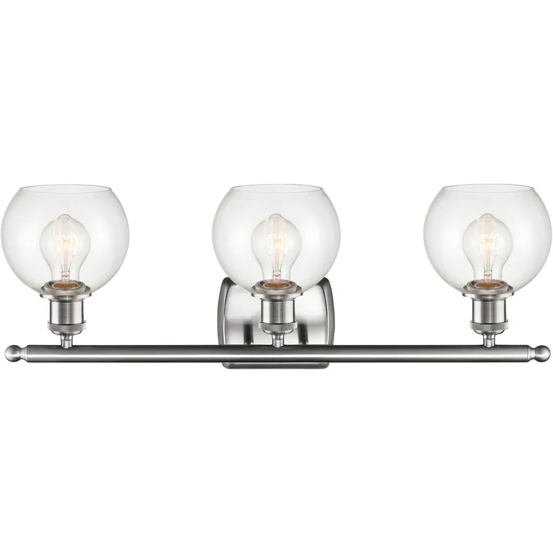Ballston Athens LED 26 inch Brushed Satin Nickel Bath Vanity Light Wall Light in Clear Glass