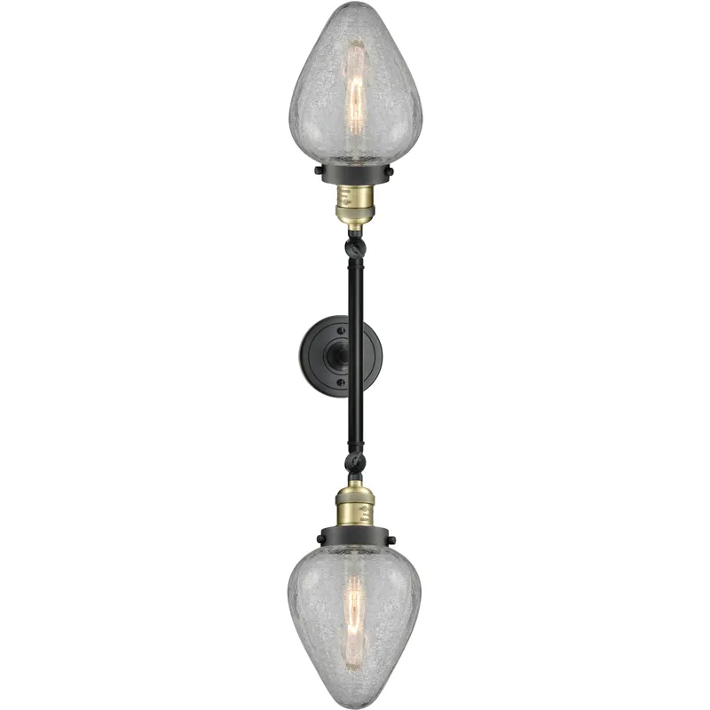 Franklin Restoration Geneseo 2 Light 17 inch Black Antique Brass Bath Vanity Light Wall Light, Franklin Restoration