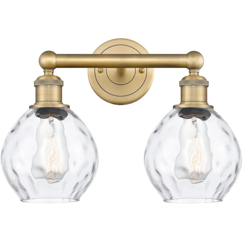 Waverly 2 Light 15 inch Brushed Brass Bath Vanity Light Wall Light