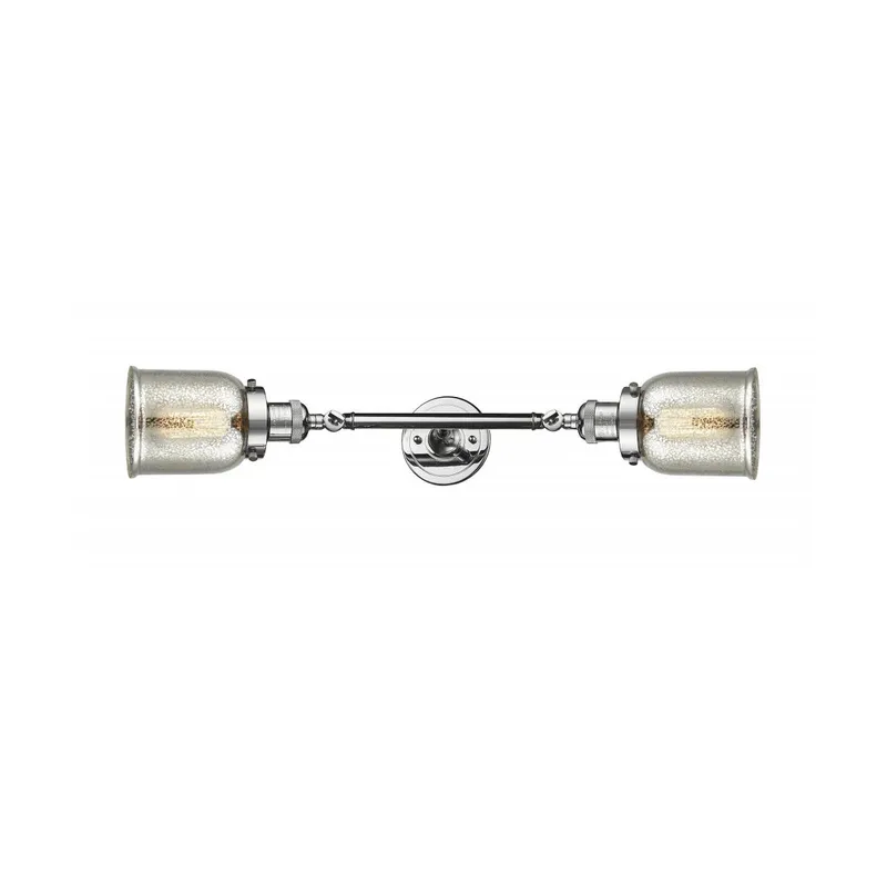 Franklin Restoration Small Bell LED 5 inch Polished Chrome Bath Vanity Light Wall Light in Silver Plated Mercury Glass, Franklin Restoration