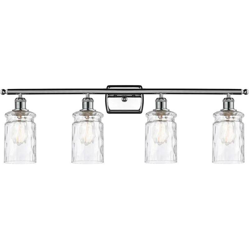 Ballston Candor 4 Light 36 inch Polished Chrome Bath Vanity Light Wall Light in Clear Waterglass, Ballston