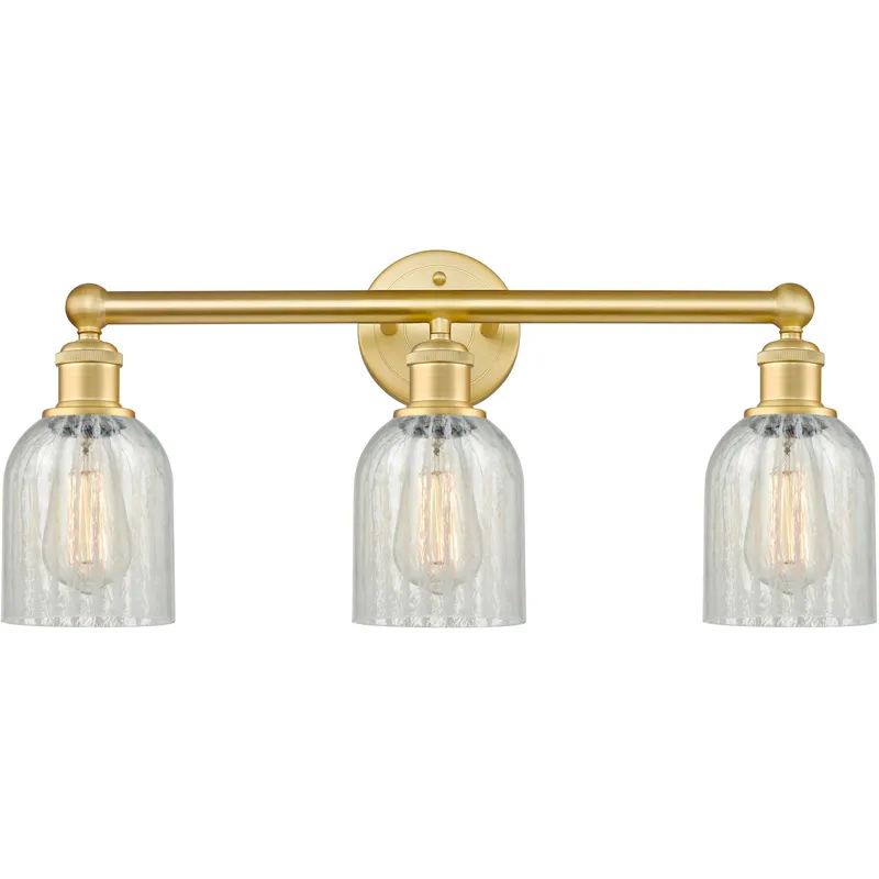 Caledonia 3 Light 23 inch Satin Gold Bath Vanity Light Wall Light in Mouchette