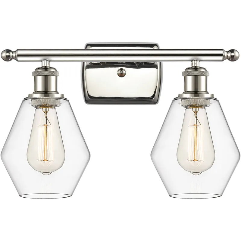 Ballston Cindyrella LED 16 inch Polished Nickel Bath Vanity Light Wall Light in Clear Glass