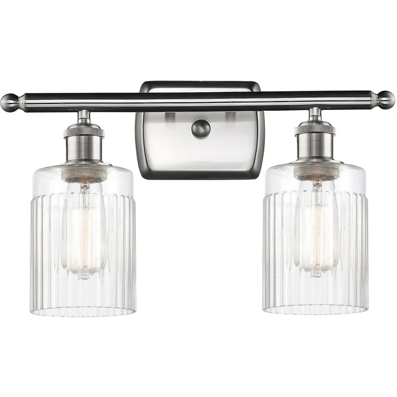 Ballston Hadley LED 16 inch Brushed Satin Nickel Bath Vanity Light Wall Light in Clear Glass, Ballston
