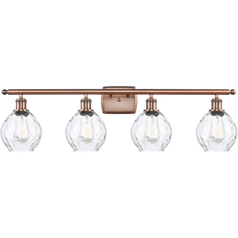 Ballston Small Waverly LED 36 inch Antique Copper Bath Vanity Light Wall Light, Ballston