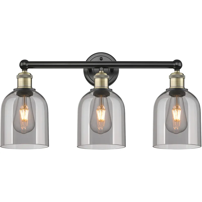 Edison Bella 3 Light 23.5 inch Black Antique Brass Bath Vanity Light Wall Light