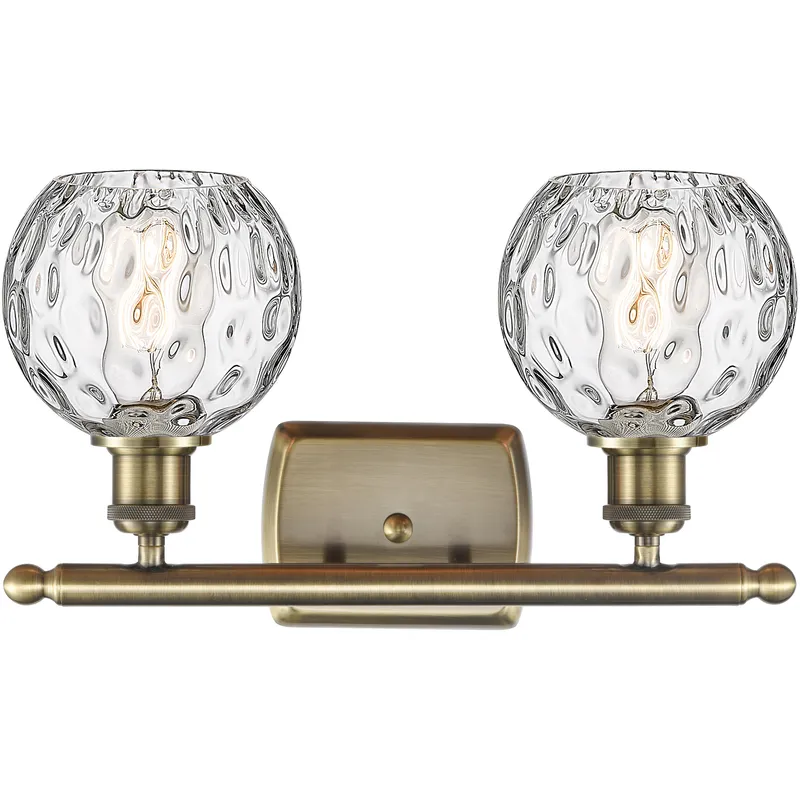 Ballston Athens Water Glass LED 16 inch Antique Brass Bath Vanity Light Wall Light