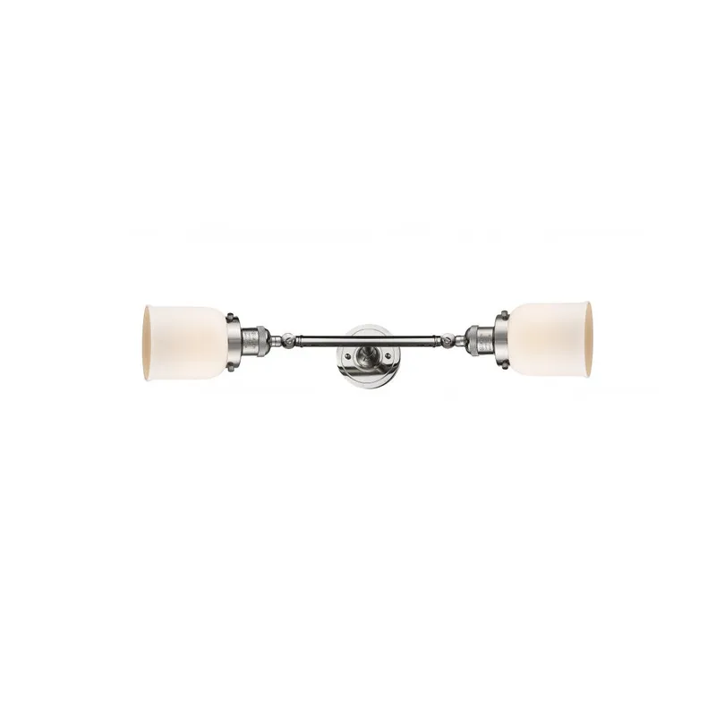 Franklin Restoration Small Bell LED 5 inch Polished Nickel Bath Vanity Light Wall Light in Matte White Glass, Franklin Restoration