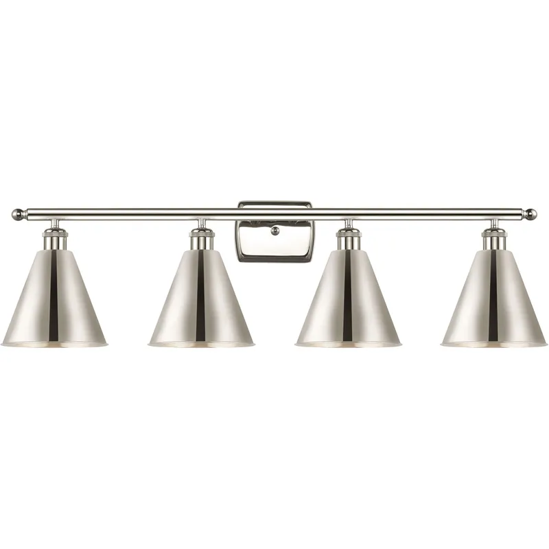 Ballston Cone LED 38 inch Polished Nickel Bath Vanity Light Wall Light