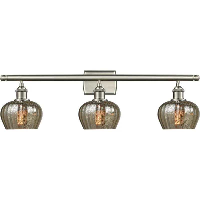 Ballston Fenton LED 26 inch Brushed Satin Nickel Bath Vanity Light Wall Light in Mercury Glass, Ballston