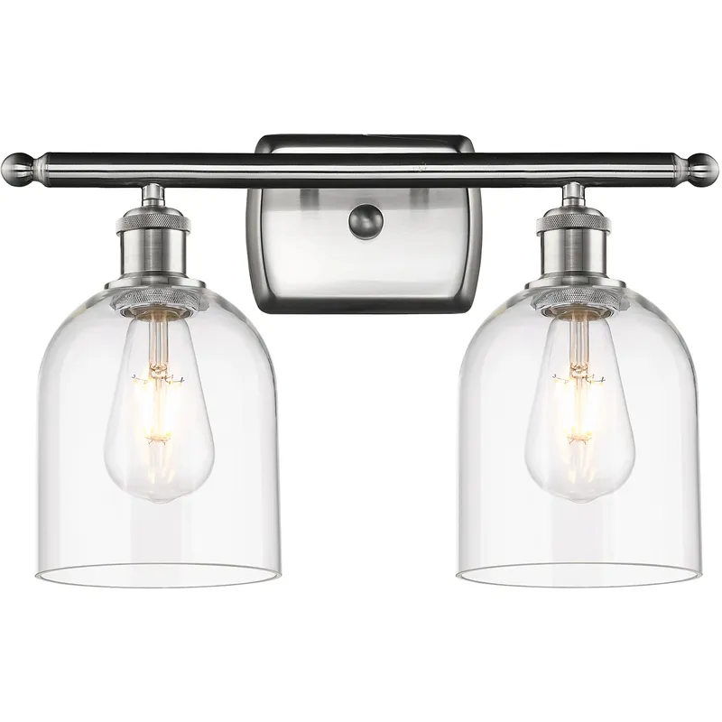 Ballston Bella 2 Light 15.5 inch Brushed Satin Nickel Bath Vanity Light Wall Light