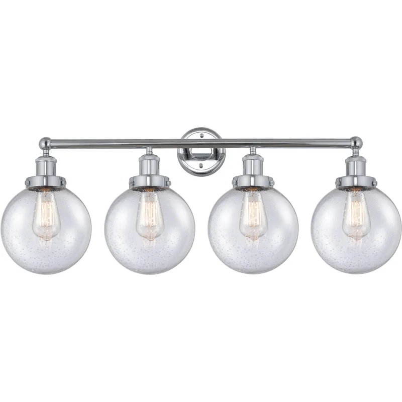 Beacon 4 Light 33.5 inch Polished Chrome Bath Vanity Light Wall Light