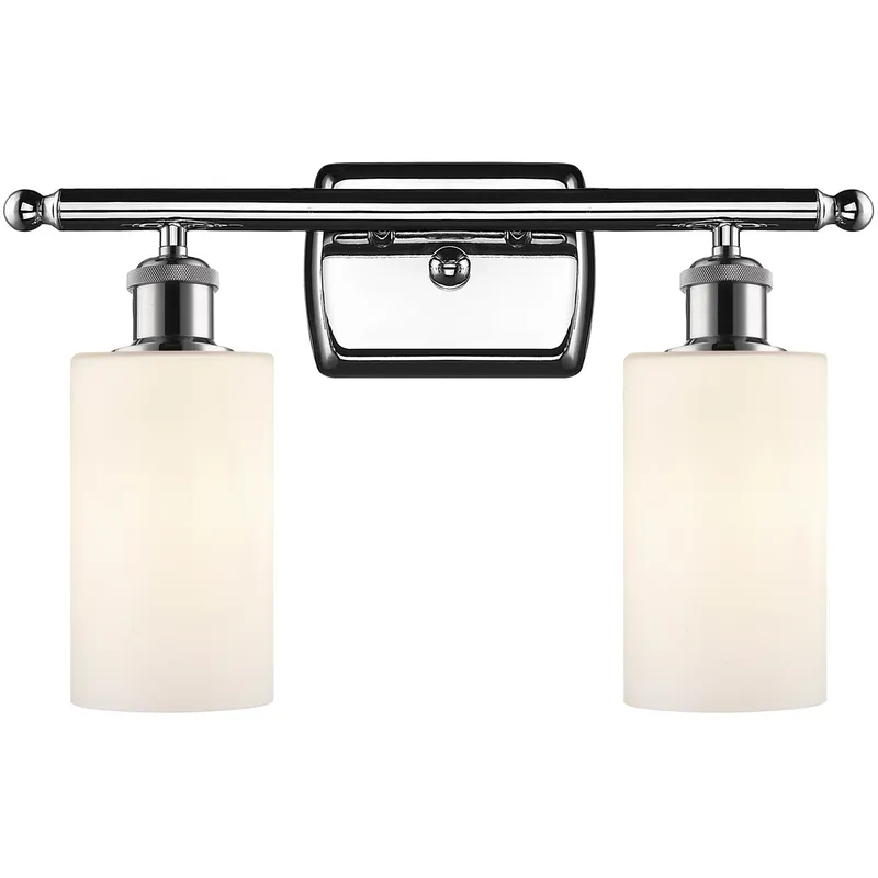 Ballston Clymer LED 16 inch Polished Chrome Bath Vanity Light Wall Light in Matte White Glass, Ballston