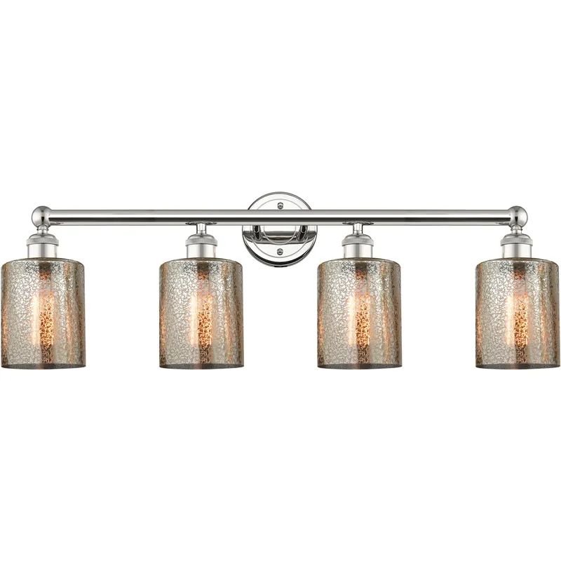 Cobbleskill 4 Light 32 inch Polished Nickel Bath Vanity Light Wall Light in Mercury