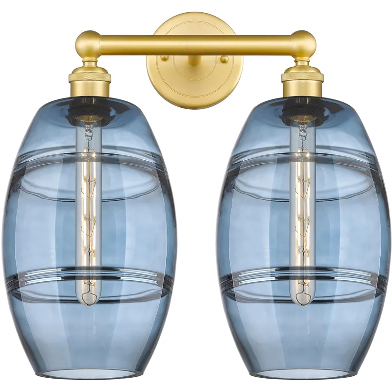 Edison Vaz 2 Light 17 inch Satin Gold Bath Vanity Light Wall Light