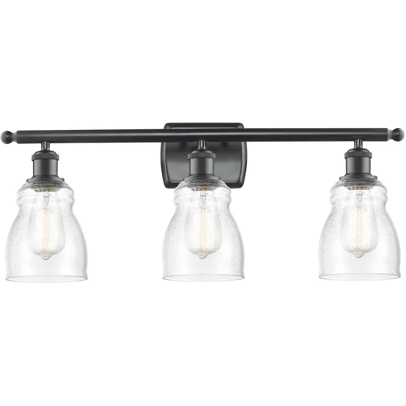 Ballston Ellery LED 26 inch Matte Black Bath Vanity Light Wall Light in Seedy Glass, Ballston
