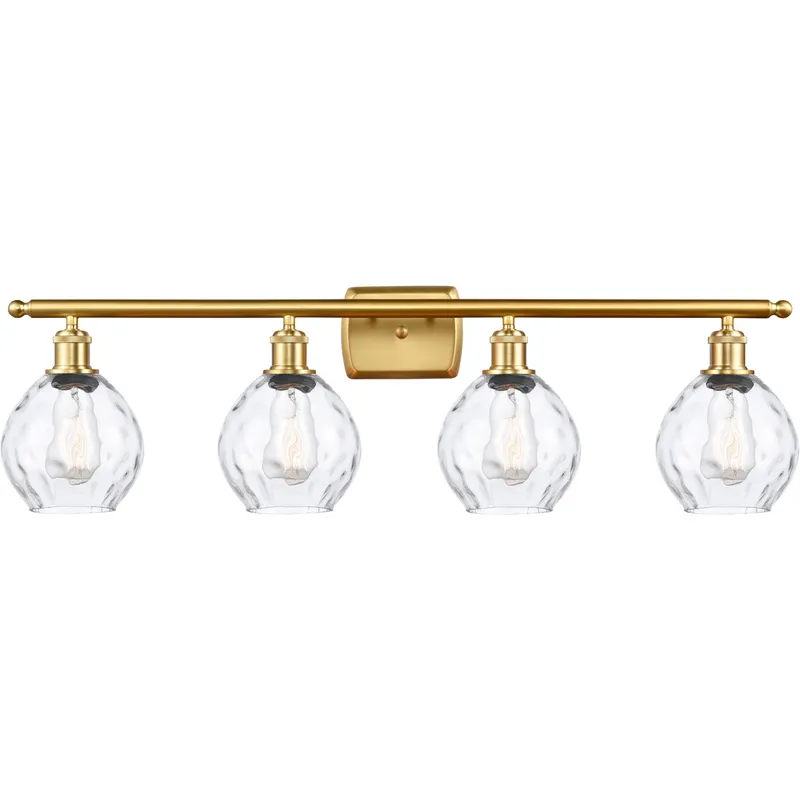 Ballston Small Waverly LED 36 inch Satin Gold Bath Vanity Light Wall Light, Ballston