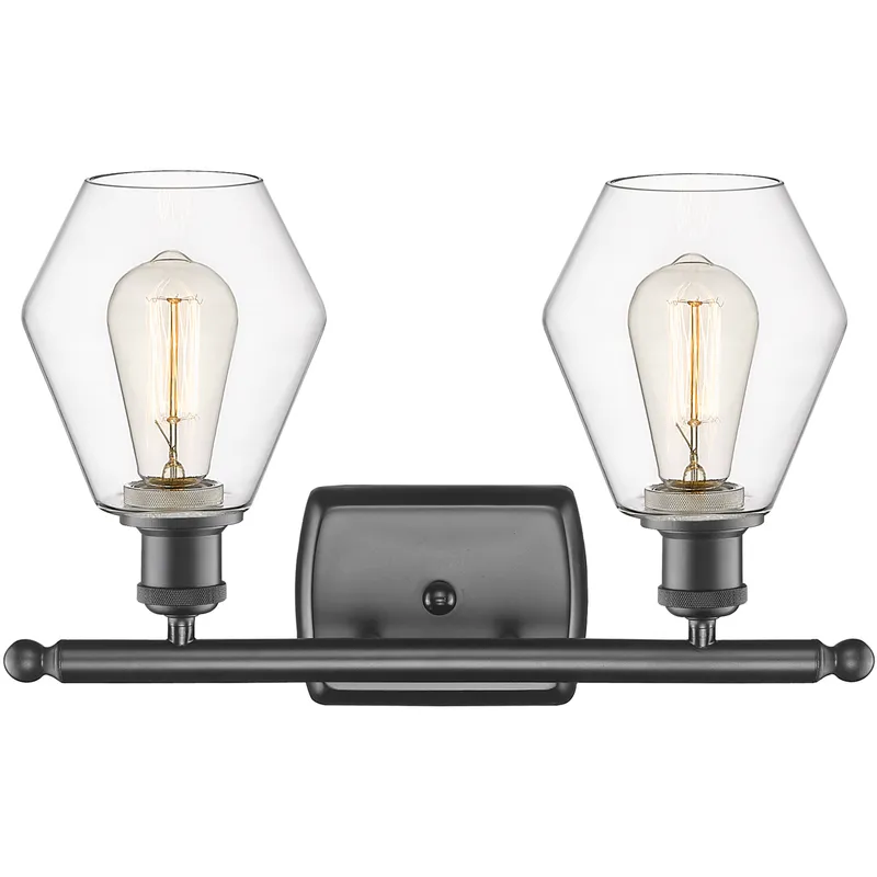 Ballston Cindyrella 2 Light 16 inch Oil Rubbed Bronze Bath Vanity Light Wall Light in Incandescent, Clear Glass