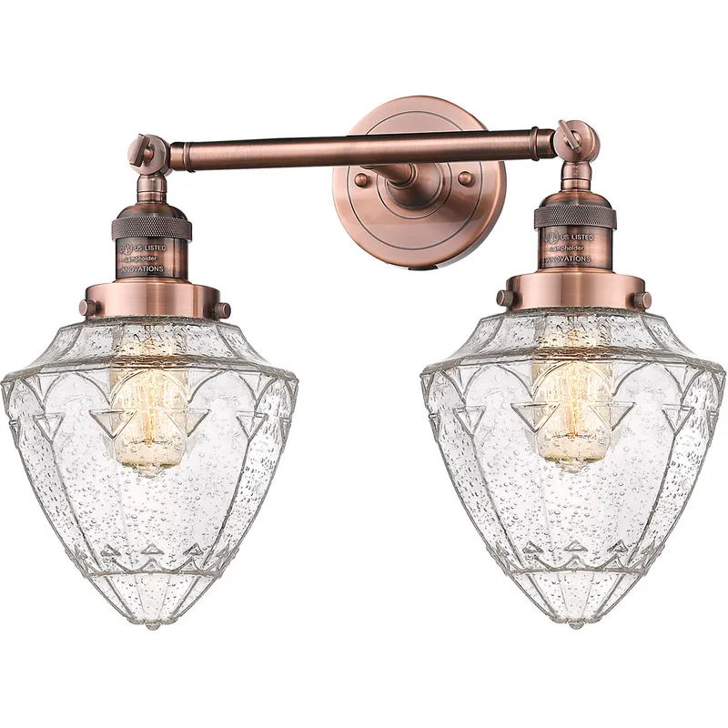 Franklin Restoration Bullet LED 18 inch Antique Copper Bath Vanity Light Wall Light