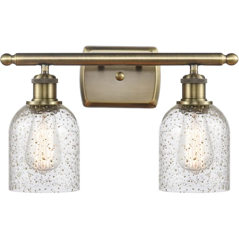 Ballston Caledonia LED 16 inch Antique Brass Bath Vanity Light Wall Light in Mica Glass, Ballston