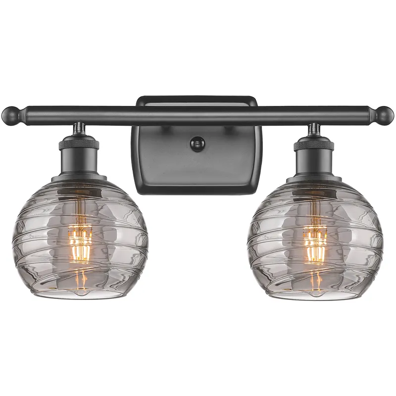 Ballston Athens Deco Swirl 2 Light 15.88 inch Oil Rubbed Bronze Bath Vanity Light Wall Light