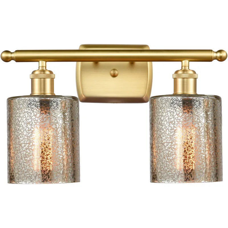 Ballston Cobbleskill LED 16 inch Satin Gold Bath Vanity Light Wall Light in Mercury Glass, Ballston