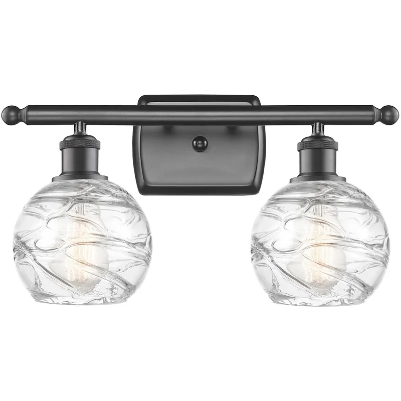 Ballston Small Deco Swirl 2 Light 16 inch Oil Rubbed Bronze Bath Vanity Light Wall Light, Ballston
