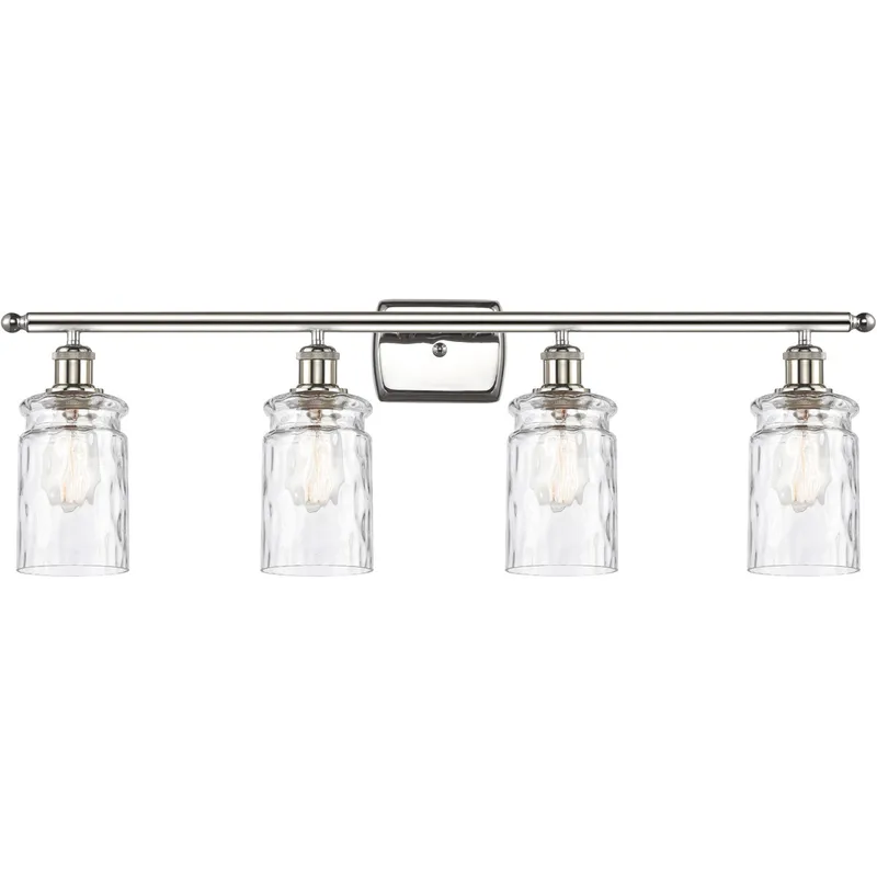Ballston Candor 4 Light 36 inch Polished Nickel Bath Vanity Light Wall Light in Clear Waterglass, Ballston