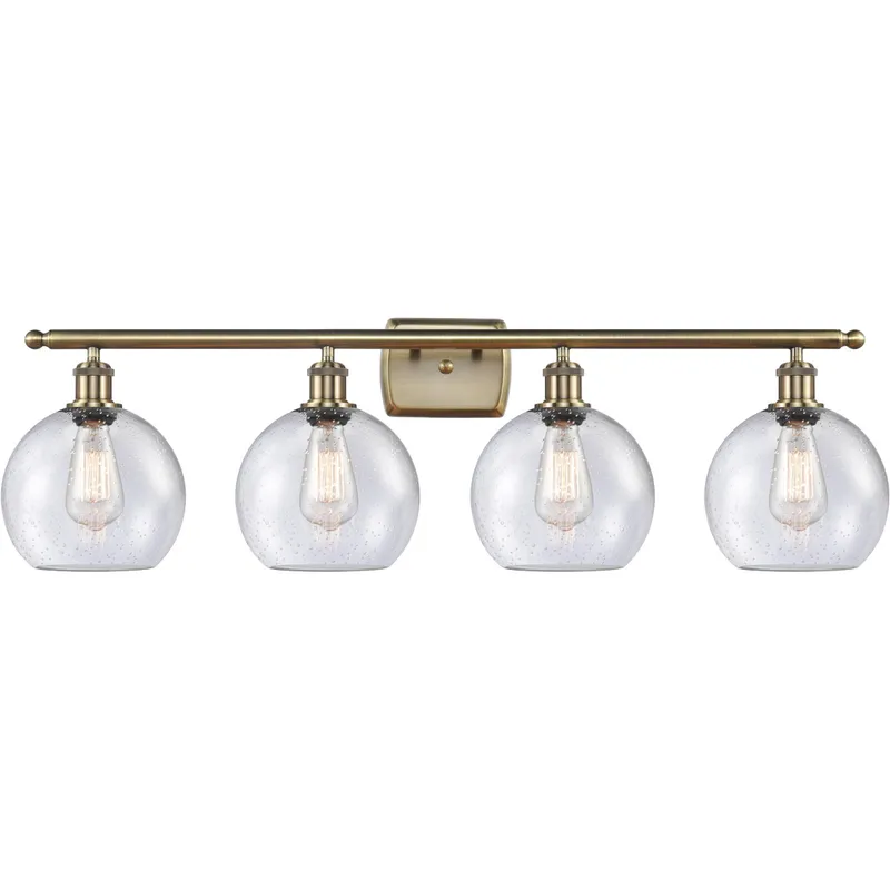 Ballston Athens 4 Light 36 inch Antique Brass Bath Vanity Light Wall Light