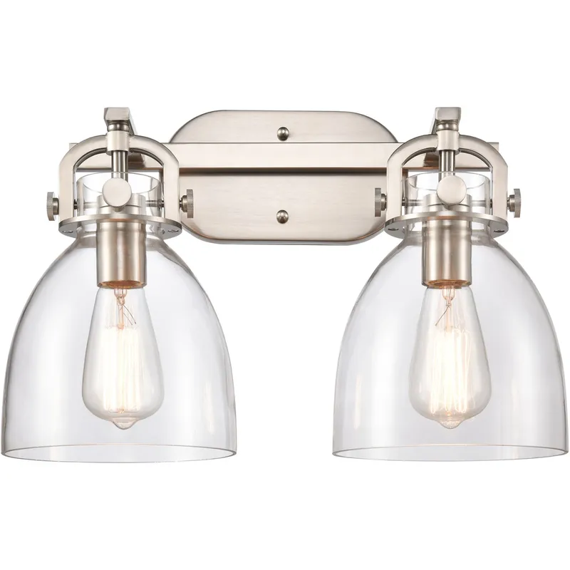 Newton Bell 2 Light 17 inch Brushed Satin Nickel Bath Vanity Light Wall Light