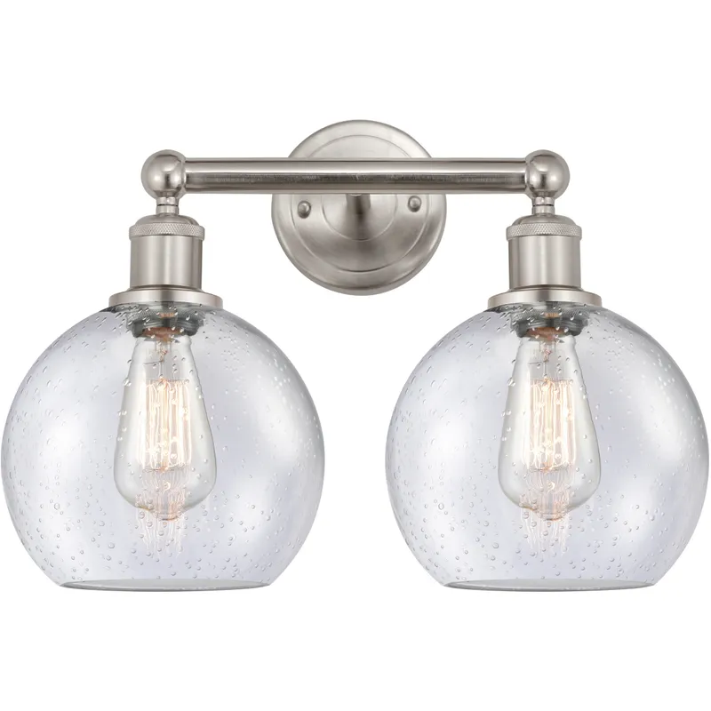 Athens 2 Light 17 inch Satin Nickel Bath Vanity Light Wall Light in Seedy