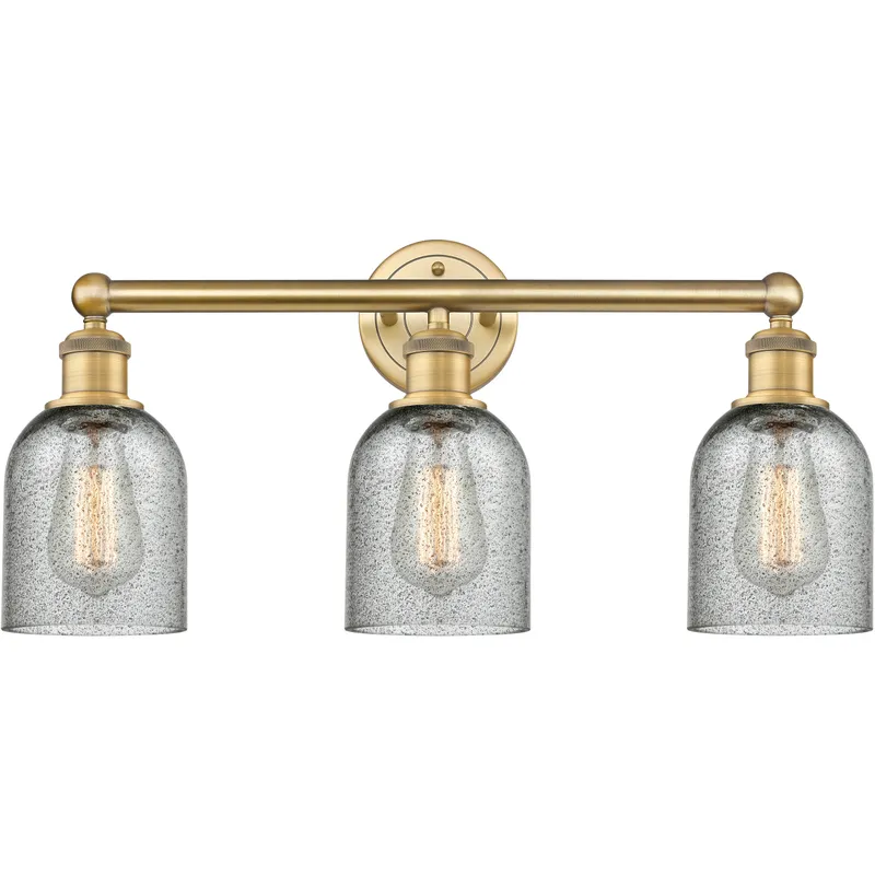 Caledonia 3 Light 23 inch Brushed Brass Bath Vanity Light Wall Light in Charcoal